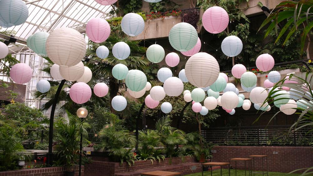 Pastel Paper Lanterns in the Barbican